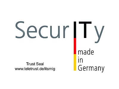 Logo of the trust mark "IT-Security made in Germany" of TeleTrusT