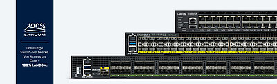Header banner with LANCOM switches