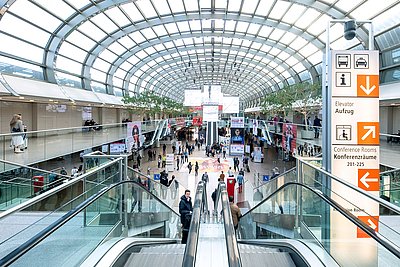 LANCOM at EuroShop 2026 Exhibition hall at Messe Düsseldorf