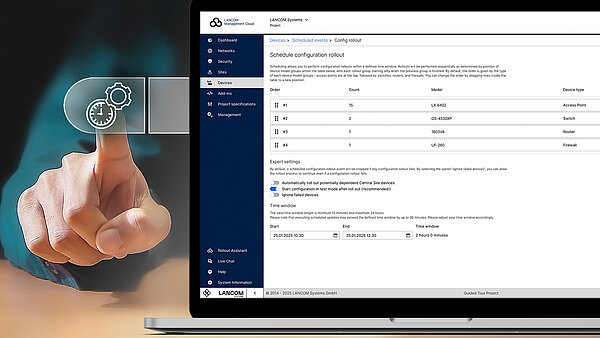 Illustration of a monitor with screenshot from the LMC 