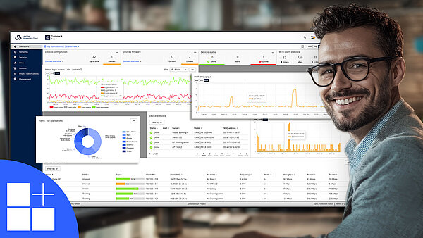 Illustration with screenshot of a self-created dashboard in the LMC