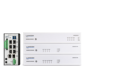 Dekstop models of the LANCOM R&S®Unified Firewalls Product collage of the LANCOM R&S®Unified Firewalls desktop models